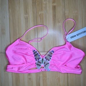 Urban Outfitters Vibrant Pink Butterfly Top